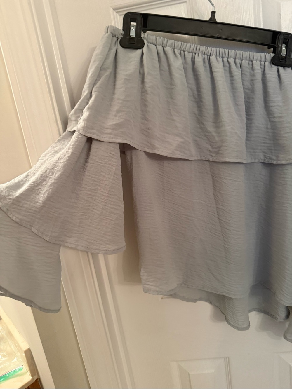Off-Shoulder Ruffle Sleeve Top - Sage - Picture 3 of 5